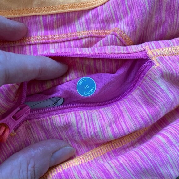 Girls Ivivva pink and Orange perfect your practice reversible jacket size 10 - Picture 7 of 7